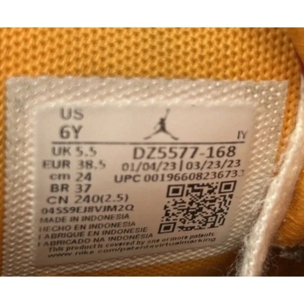 Nike Air Jordan GS Jumpman MVP White/Cardinal Red DZ5577-168 Sz‎ 6Y, Womens 7.5